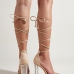 9Stylish Women Chunky Lace Up Ankle Strap Heels