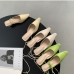 8Summer Solid Pointed Ankle Strap Sandals 