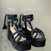 1Women Lace Up Hollow Out Wedges For Women