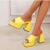 3Fashion Solid Chunky Platform High Heels