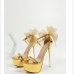 1Latest Stiletto Bow Comfy Platform High Heels