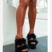 10New Designs Fluffy Chunky Platform Heels Women