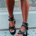 6Roman Style Leopard Patchwork Platform Sandals