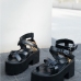 7Roman Style Leopard Patchwork Platform Sandals