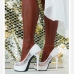 14Stylish Lace Peep Toe Super High Platform Heels
