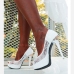 15Stylish Lace Peep Toe Super High Platform Heels