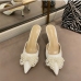 5Bow Faux Pearl Pointed Toe Stiletto Heels