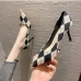 6Contrast Color Rhombus Lattice Stiletto Pumps