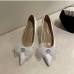 7Elegant Bow Rhinestone Patchwork Women's Pumps