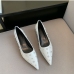 8Elegant Rhinestone Pointed Toe Low Heel Pumps