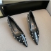 9Elegant Rhinestone Pointed Toe Low Heel Pumps