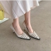 1Elegant Rhinestone Slip On High Heel Pumps