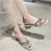 3Fashion Beach Hollowed Out Low-Heeled Slippers