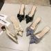 4Fashion Sharp Toe Bowtie Chunky Heel Out Door Shoes