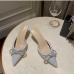 9Fashion Shiny Rhinestone Bow Knot Woman Heels