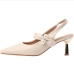 6Fashionable White Faux Pearl Pointed Heels