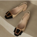 4French Style Contrast Color High Heels Women