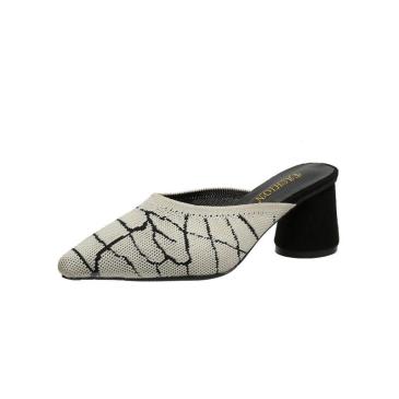 Korean Style Pointed Knitting Slip On Shoes