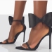 7Ladies Bow Zipper Pointed Party Prom Heeled Sandals