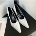 10Latest Solid Color Pointed Slip On Heels