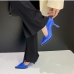 1Latest Solid Color Pointed Slip On Heels