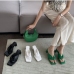 6New Fashion Solid Chunky Heeled Flip Flops