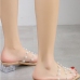 3PVC Faux Pearl Low Heel Open Toe Slippers