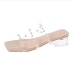 6PVC Faux Pearl Low Heel Open Toe Slippers