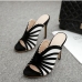 5Peep-Toe Stiletto Heel Slippers For Women