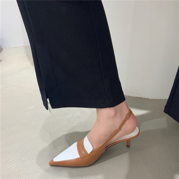 Pointed Toe Color Block Designer Heels