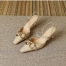 1Roman Style Pointed Patchwork Slip On Heels 