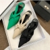 7Solid Color Pointed Slip On Heels