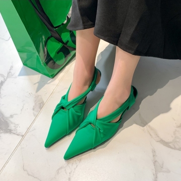 Solid Color Pointed Slip On Heels