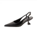 10Solid Color Stiletto Pointed Slip On Heels