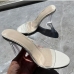 7Street Chunky White Heeled Slippers  For Women