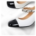 5Street Contrast Color Patch Slip On Ladies Heels