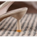 7Stylish Faux Pearl Bow Pointed Slip On Heels