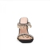 11Stylish Sequined Stiletto Square Toe Heeled Sandals