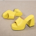 14Summer Chunky Square Toe Slip On Heels