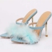 3Summer Pointed Faux Fur Sexy High Heels 