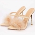 4Summer Pointed Faux Fur Sexy High Heels 