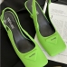 1Temperament Letter Square Toe Heeled Sandals