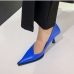 6Temperament Pointed Toe Stiletto Slip On Heels