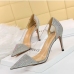 7Translucent Patchwork Rhinestone Pointed Toe Pumps