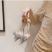 5Transparent Rhinestone Bow Stiletto Pumps Heels