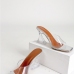 5Transparent Slip On Square Toe PVC Heels