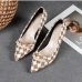 6Trending Rhombus Lattice Faux Pearl Slip On Heels