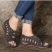 4 Hollow Out  Velcro  Summer  Women's Sandals