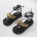 13 PU  Anklet Strap Flat Sandals For Women