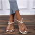 5Beach Faux Pearl  Sandals  Slip On  Flat Sandals